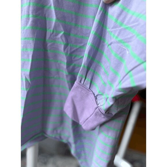 Long sleeve Blue and Purple Striped Polo - Picture 2 of 4